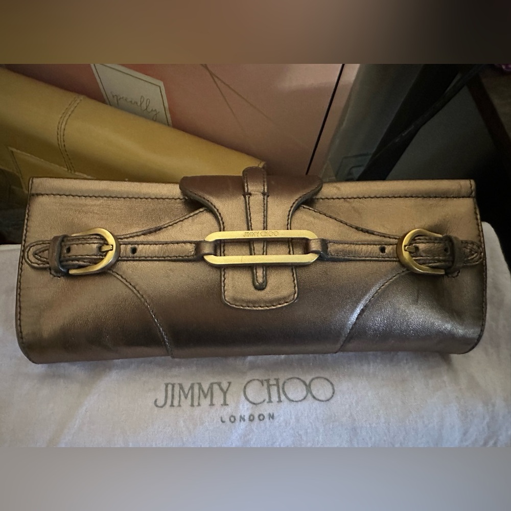 Jimmy Choo Metallic Clutch